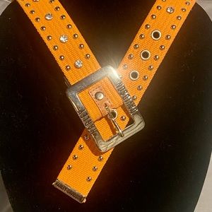 Harley-Davidson Orange Rhinestone Women’s Belt